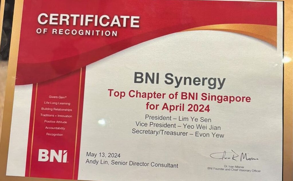 bni-certificate BNI certificate Award